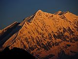 20 Tukuhe Peak Close Up At Sunrise From Camp Below Mesokanto La Tukuche Peak blazed at sunrise from the camp just below the Mesokanto La.